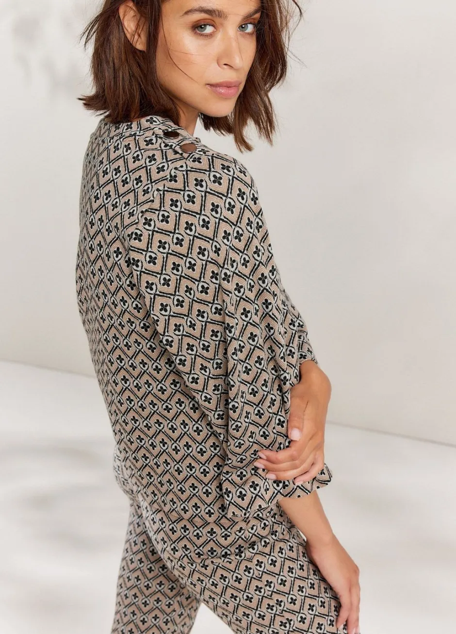 Vrouwen Summum Woman Top Met Ruitjes Jacquard