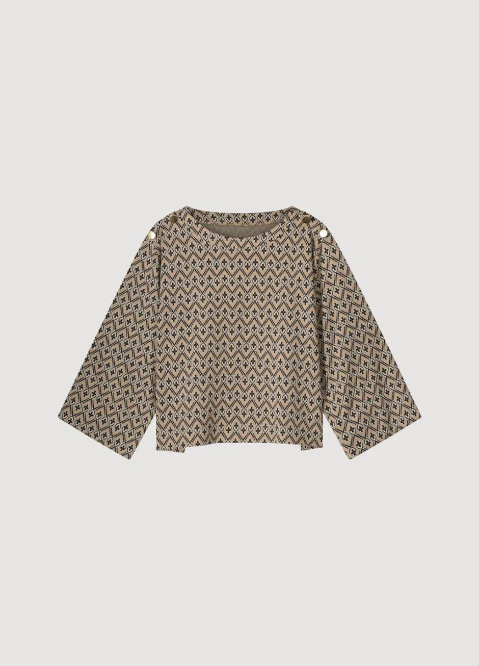 Vrouwen Summum Woman Top Met Ruitjes Jacquard