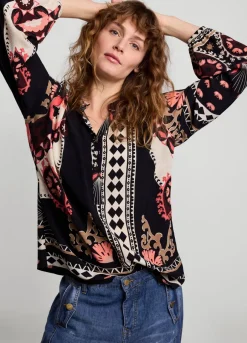 Vrouwen Summum Woman Top Met Staanderkraag