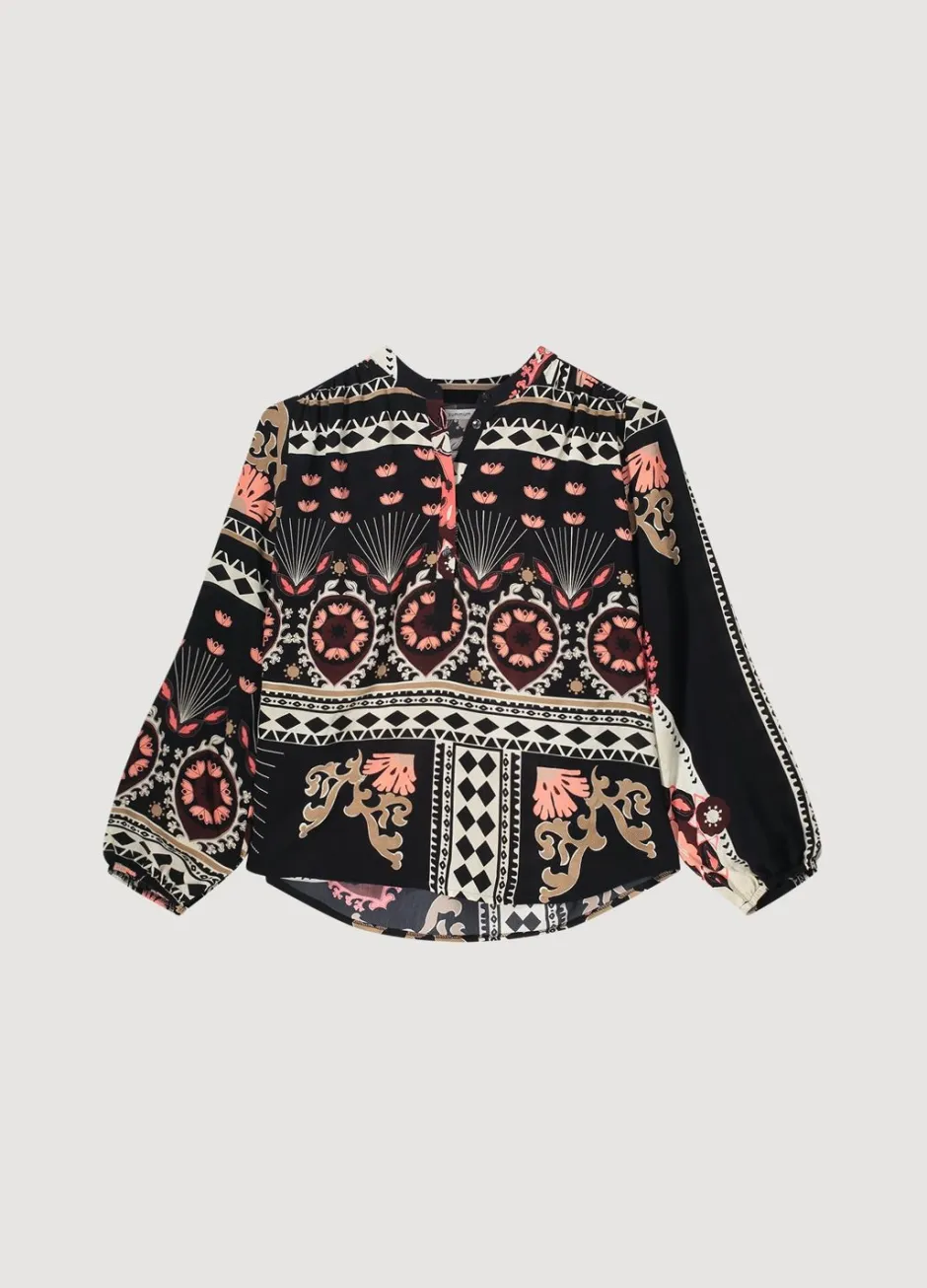 Vrouwen Summum Woman Top Met Staanderkraag