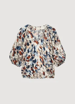 Vrouwen Summum Woman Top V-Hals Camouflage Print