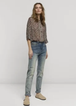 Vrouwen Summum Woman Transparante Blouse Bloemenprint