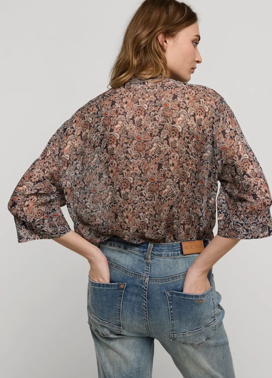 Vrouwen Summum Woman Transparante Blouse Bloemenprint