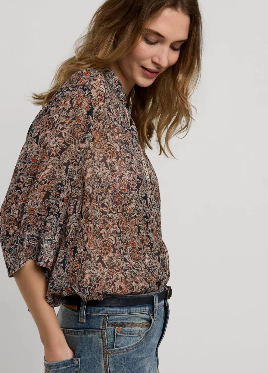 Vrouwen Summum Woman Transparante Blouse Bloemenprint