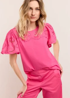 Vrouwen Summum Woman T-Shirt Broderie Anglaise