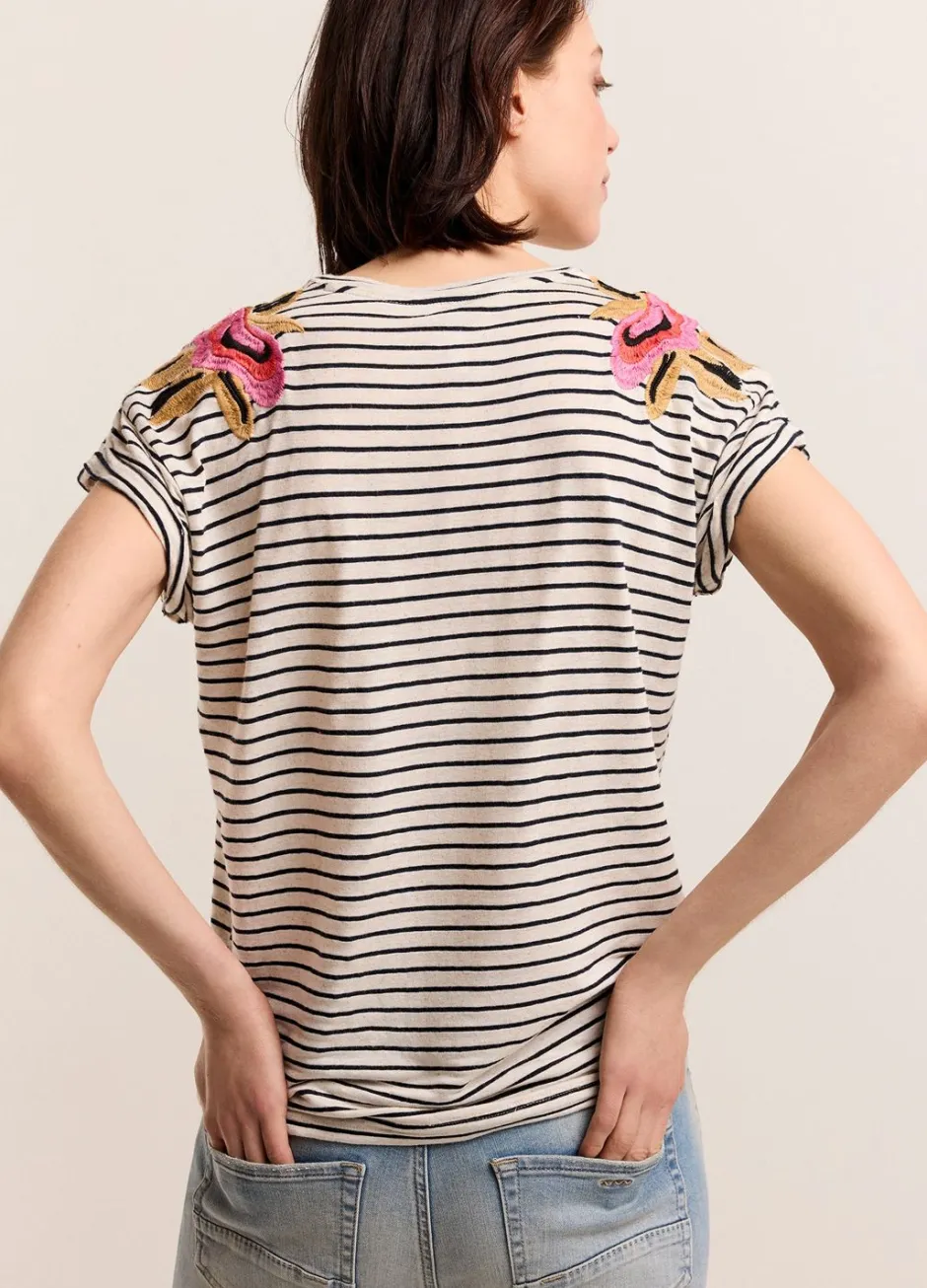 Vrouwen Summum Woman T-Shirt Met Bloemenborduursel