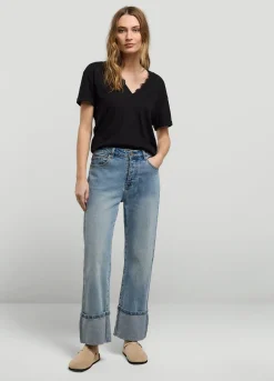 Vrouwen Summum Woman V-Hals Top Met Kant