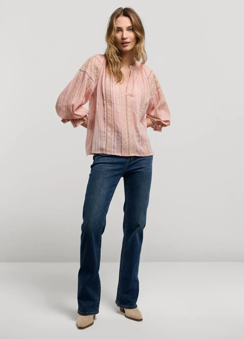 Vrouwen Summum Woman Voile Blouse Met Kant