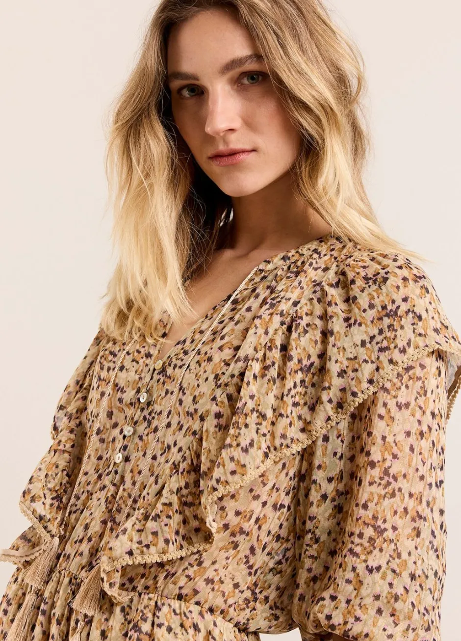 Vrouwen Summum Woman Voile Jurk Met Ruches