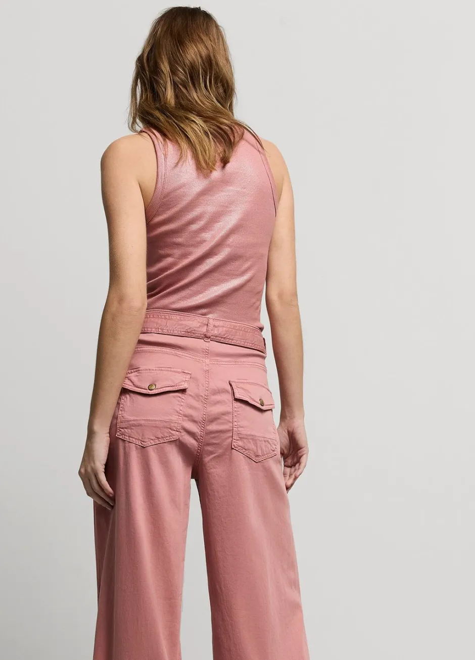 Vrouwen Summum Woman Wijde Broek Met Ceintuur