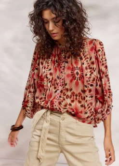 Vrouwen Summum Woman Wijduitlopende Blouse