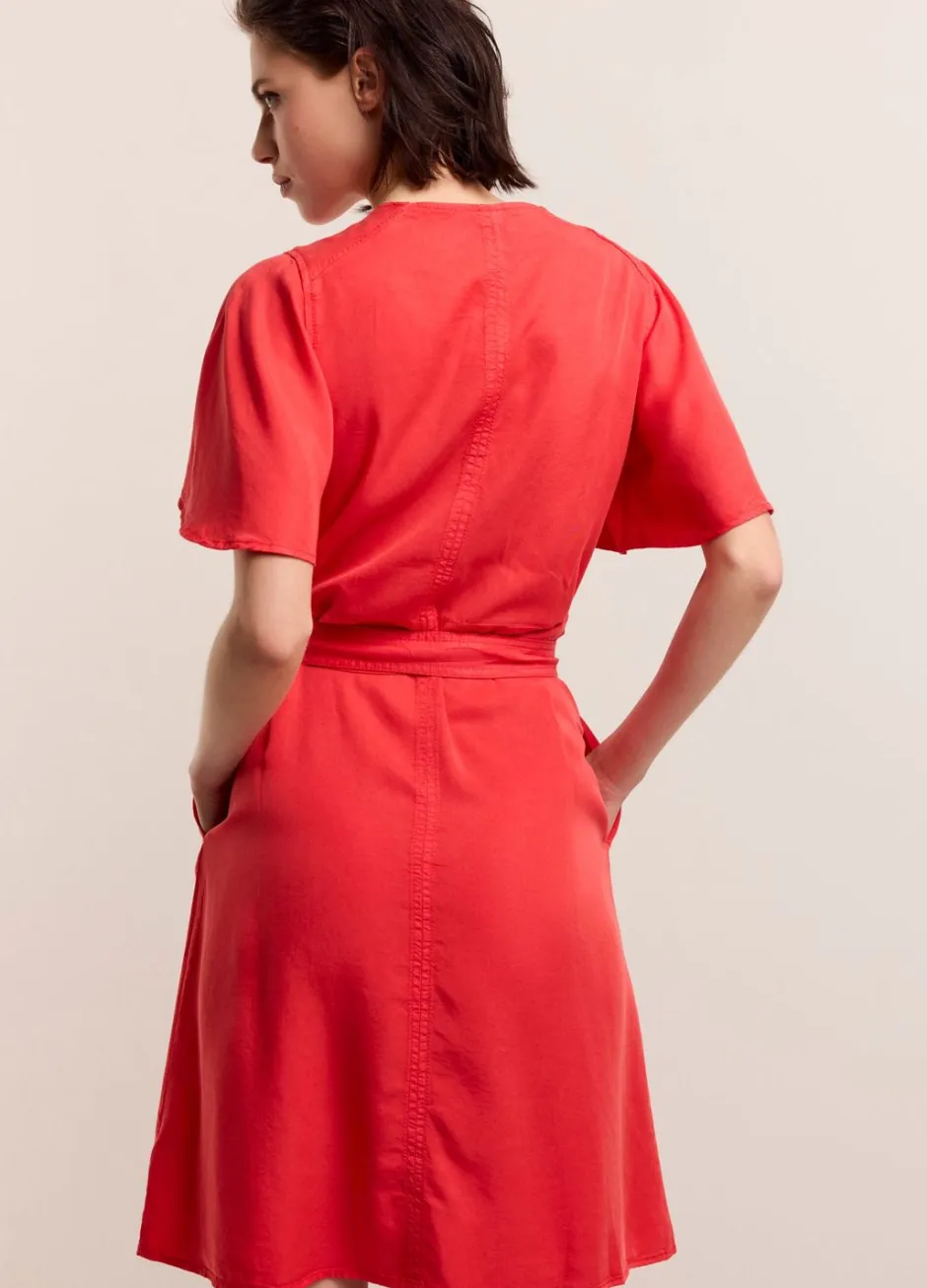 Vrouwen Summum Woman Wikkeljurk Met Vlindermouw