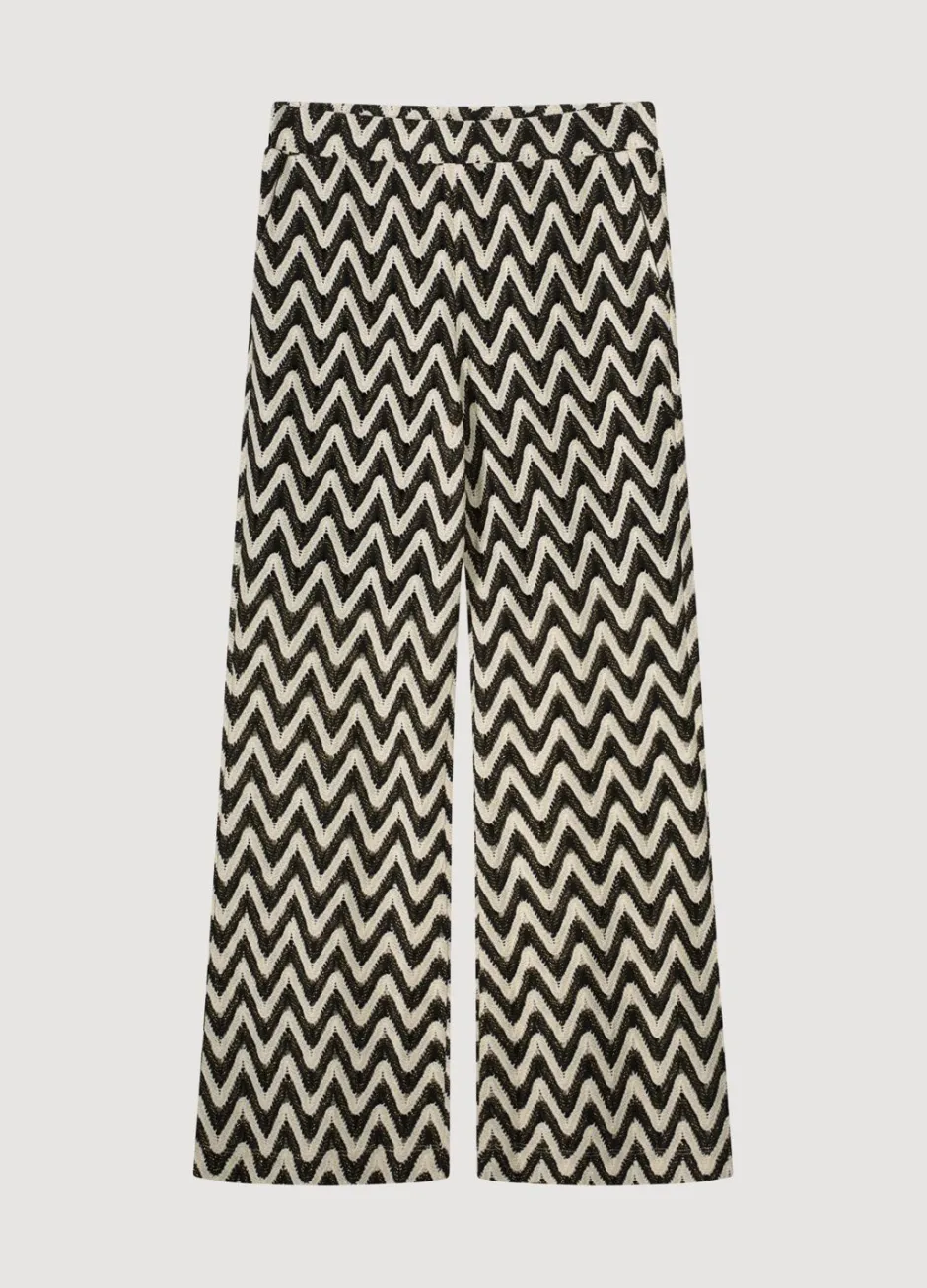 Vrouwen Summum Woman Zigzag Broek Met Wijde Pijp